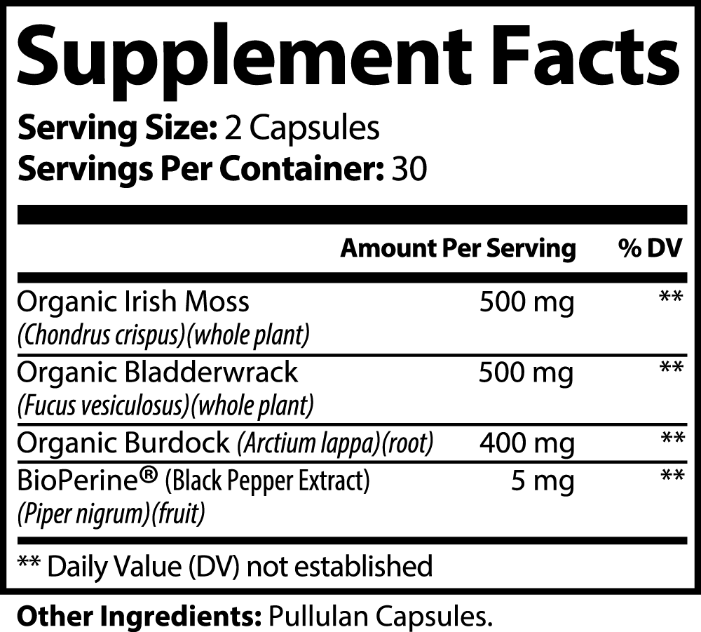 Sea Moss Capsules | Oceanic Minerals for Deep Cellular Nourishment